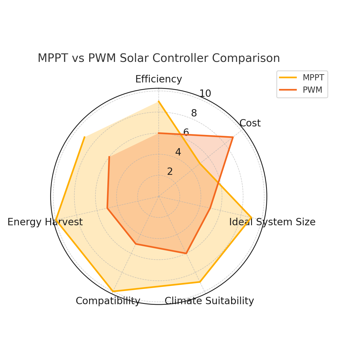 MPPT vs PWM